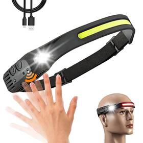 W688-1 Ezolife Headlamp Rechargeable With Red Light Bright 230 Wide Beam Headlight Headl