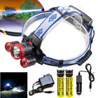 F526-red Garberiel Led Super Bright Head Torch Flashlight Headlight Headlamp Charger