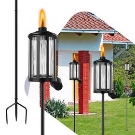 Tmbl-dc-04 Falbawr 4 Pack Glass Citronella Torches 16 Oz Garden For Outside With 3-pron