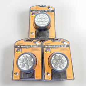 Familymaid 827680321030 Lot Of 3 Led Headlight 7 Head Up To 100 000 Hrs