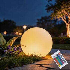 Fanoaulea 770523565392 8 Inch Ball Light Outdoor Glow Globe With Remote Control Led Solar Ga