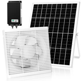 66.6wh Fanspex 676327112919 Solar Powered Exhaust Fan With Battery Backup 25w Pan... Fast Ship