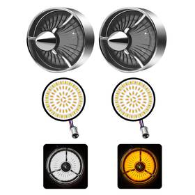Fatecim B0ct2l5yp4 Motorcycle 2 1157 Led Front Turn Signals Blinkers Indicators Amber