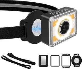 Faxins 445014183173 Headlamp Clip On Flashlight Running Light For Runners Rechargeable Safety Lights