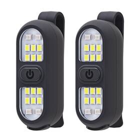 Cl-02 Faxins 2 Pack Clip On Flashlights Running Light For Runners Rechargeable Safety Lig