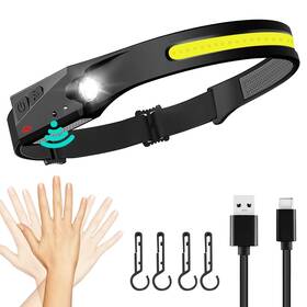 Fbkk 031192738896 Led Headlamp Rechargeable 230 Wide Beam Headlight With Motion Sensor Waterp