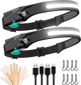 Tdjiaoling002 Fbkk Rechargeable Led Headlamp 2 Pack 230 Wide Beam Waterproof Lightweight Flashli