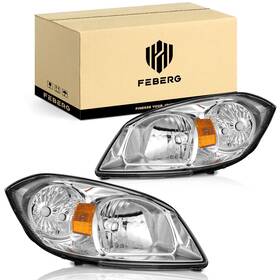 Fb-cvcb05-00 Feberg Oe Style Anti-yellowing Headlights For 2005-2010 Chevy Cobalt Headlight