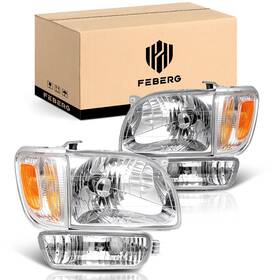 Fb-tytc01-00-30-10 Feberg Oe Style Anti-yellowing For 2001-2004 Tacoma Headlights Assembly Replacement