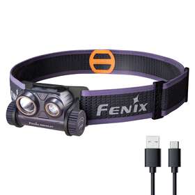 Hm65r-dt Fenix 1500 Lumen Rechargeable Trail Running Headlamp Purple
