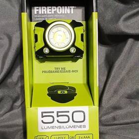 Firepoint 602030 Work Series Headlamp 550 Lumens Usb-c Rechargeable Uv Led