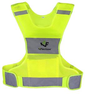 43483-41873 Flectson Reflective Running Vest - 360 High Visibility Yellow Safety With Adju