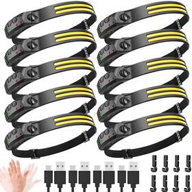Dhrl03 Fluefowl New Led Headlamp Rechargeable 230 Cob Super Bright Head Lights For Forehead