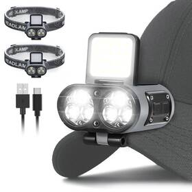 Rx002 Foleto Led Hat Light 2 Pcs 900lm Dimmable Clip On Cap Lights Headlamp Rechargeable