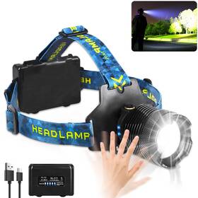 Td-1p Foleto Led Head Lamp Rechargeable Headlamp Super Bright 1200 High Lumen With 3 Mo