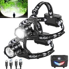 Xrk-1 Foleto Headlamp Rechargeable 2pack 100000lm Super Bright Head Lamp Led A