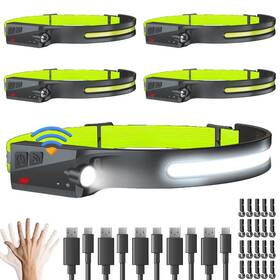 Fortem 819853026682 Headlamp Rechargeable 5-pack 230 Wide Beam Led Head Lamp With Motion Sensor 6