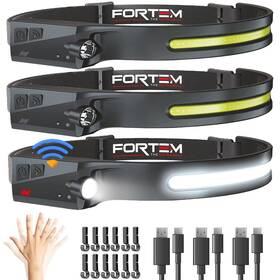Fortem 819853026729 Headlamp Rechargeable 3-pack 230 Wide Beam Led Head Lamp With Motion Sensor 6
