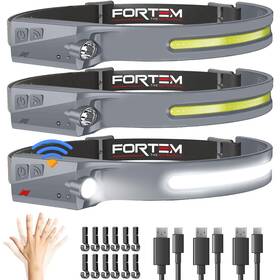 Fortem 819853026774 Headlamp Rechargeable 3-pack 230 Wide Beam Led Head Lamp With Motion Sensor 6