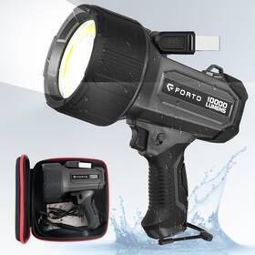 Ft-spt10000 Forto Rechargeable Spotlight 10000 Lumen Ultra Bright Ipx7 Waterproof Flashli