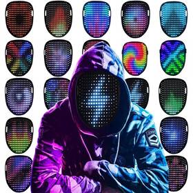 Smd2727 Fostex Led Mask With Gesture Sensing Transforming Diy Unisex Light Up For Kids