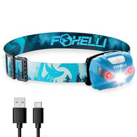 Mx10f Foxelli Rechargeable Led Headlamp - Super Bright Lightweight And Comfortable Head Li