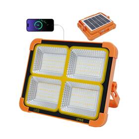 288p-o Foxmind Portable Led Work Light Solar Battery Rechargeable 100w 10000lm ... Fast Ship