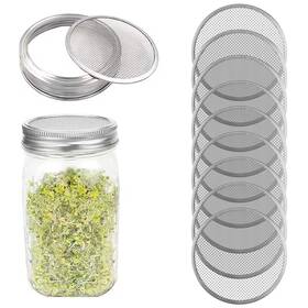241863-us Foyods 9pcs Mason-jar Sprouting Lids With 82mm Screens - 304 Stainless Ste