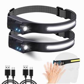 Fullikes 221243559177 Headlamp Rechargeable 2 Pack 230 Wide Beam Head Lights For Forehead