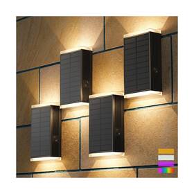 Cd006 Gbeast Solar Wall Light Outdoor 3000/4500/6000k/rgb 13 Modes Dusk To Dawn