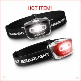 Gearlight 313108468451 2pack Led Headlamp - Outdoor Camping Head Lamps With Adjustable Headba