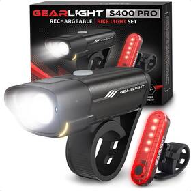 Gl-rblss400p Gearlight Rechargeable Bike Light Headlight And Tail Set Powerfu