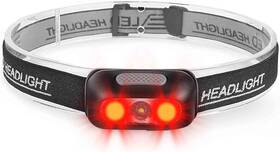 H14g Geekhigh 500 Lumen Rechargeable Headlamp 5 Modes With Red 1 Pack Headlight