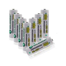 27744 Geilienergy 757450460785 Solar Light Batteries Nicd Aa 600mah 1.2v Rechargeable