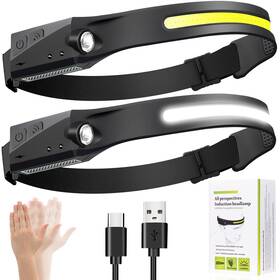 Ginlpd 221243559214 Led Headlights Running Headlamp High Lumen Rechargeable Cob 230 Wide Beam Wa