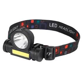 Gpct3421 Global Phoenix Led Headlight Torch Usb Rechargeable 3 Modes Waterproof Adjustable Black