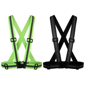 Gnafihz 711691777248 Reflective Vest Running Gear Straps Safety High Visible