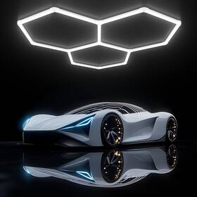 Ql-003-pc-wt-v7 Gneng Hexagon Garage Lights-128w Led 5000k 14080lm Updated Bigger Size 16 Pack Ligh