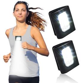 Goando 730718957951 2 Pack Safety Jogging Led Light Black Water Resistant 4 Modes Usb Charg Inch