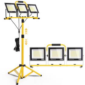 Rv-a-027 Gobright 31000 Lumen Led Work Lights With Stand - 3 Head Portable 16