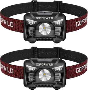 Goforwild 696586004909 2 Pack Of Rechargeable Headlamp 500 Lumens Head Lamp With Red Light A