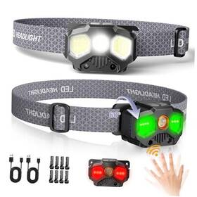Ss-7378-2-us Golightonlyus Headlamp Rechargeable 2 Pack 1400 Lumen Lightweight Head Lamps Led Black