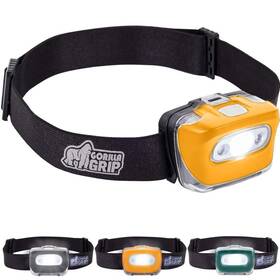 Gorilla Grip 840316705837 Ultra Bright High Lumens Led Head Lamp 7 Light Modes Water Resistant Ipx4 He