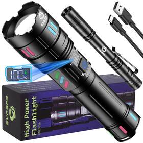 Gd2505a Gosdas Rechargeable Flashlights High Lumens 10000 Long Distance Single Click 3 Mode