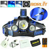 Gq0216-uk7519 Boruit Led Headlamp Rechargeable Headlight Zoomable Head Torch 707427701175