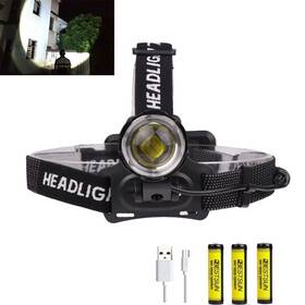 Graboyy 741960045150 Led Headlamp Rechargeable 100000 Lumens Super Bright Head Lamp Zoomab