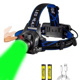 Graboyy 741960045242 Green Led Headlamp Rechargeable Motion Sensor Super Bright Hunting Headlamps