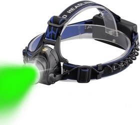 A6cx Gracetop Greenlight Led Headlamp 1800 Lumens Zoomable Hunting Small Black
