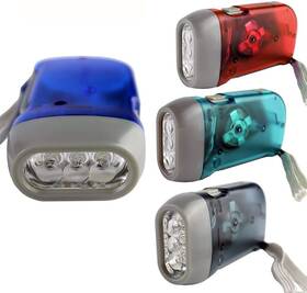 Ywn010800 Guyuyii 4-pack Hand Crank Flashlight - 3 Led Bright Lights Portable Wind-up