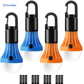 330030-4 H&e 4-pack Led Camping Lanterns Accessories 3 Lighting Modes Batterie